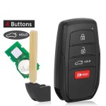 2023 Toyota Corolla / 4-Button Smart Key / PN: 8990H-12350 / HYQ14FBW (AFTERMARKET)